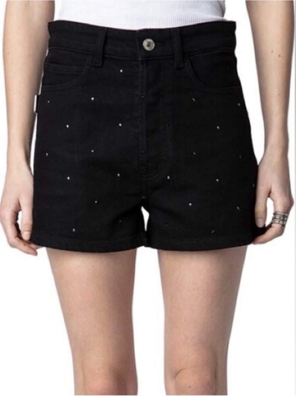 Zadig & Voltaire Sissi denim strass Shorts - Women's